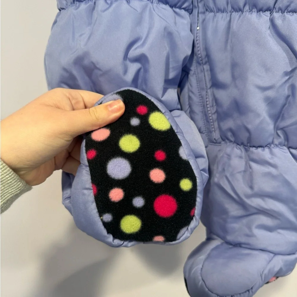 Purple London Fog baby‎ puffy snowsuit